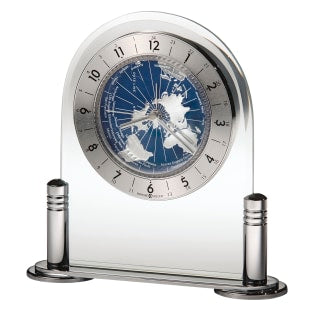 Discoverer World Map Alarm Clock Front View