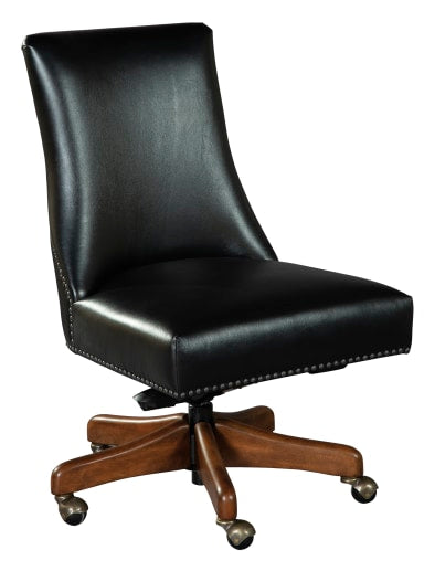 Hekman Furniture Rounded Back Armless Leather Executive Chair
